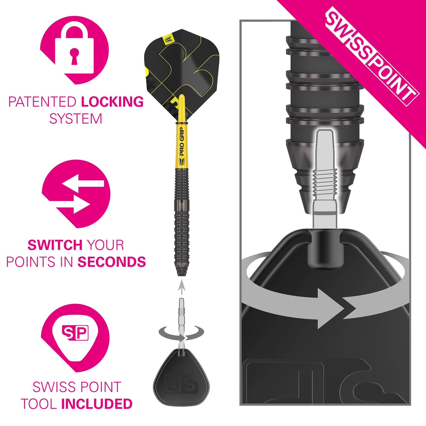 Target Darts Bolide Void 02 90% Tungsten Steel Tip Darts