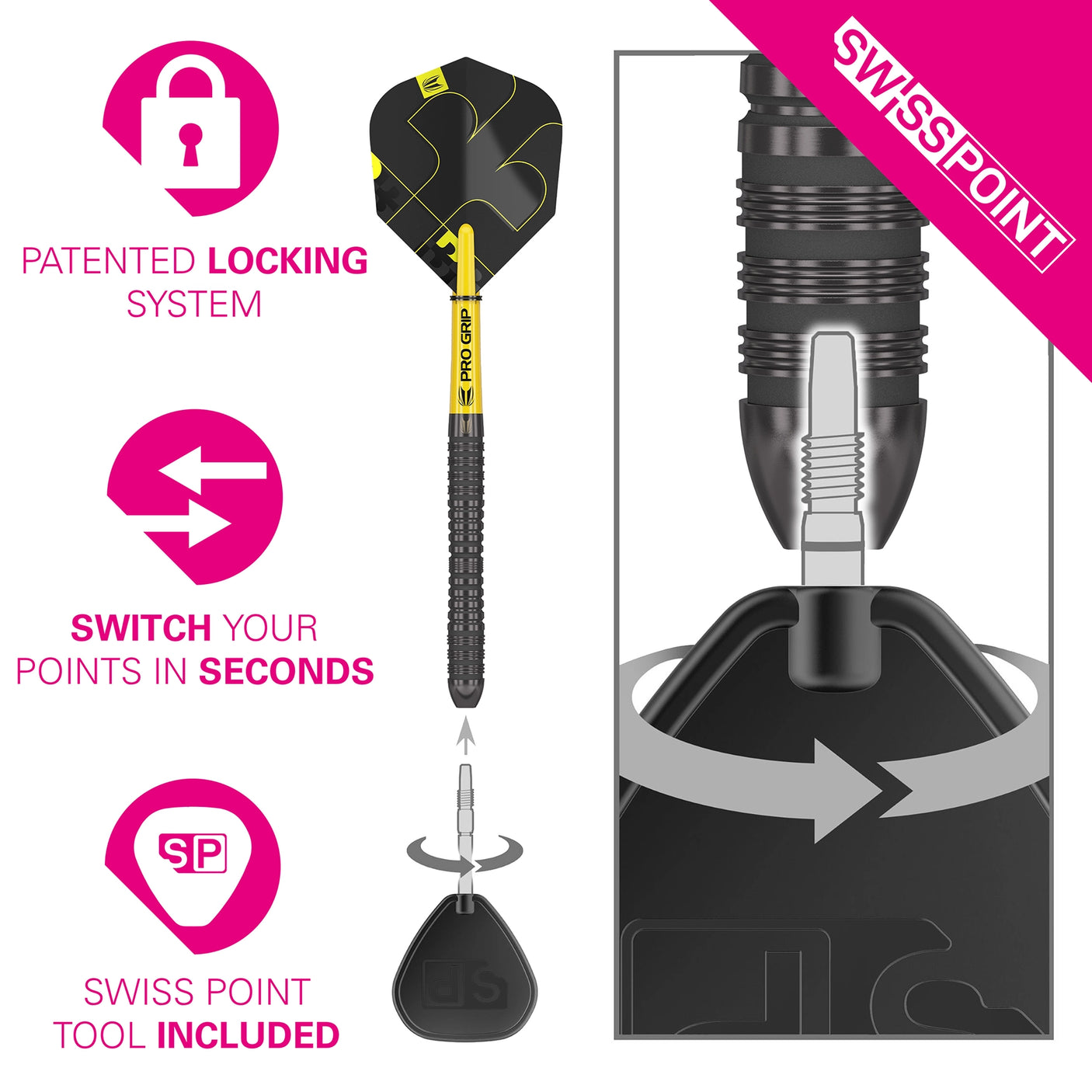 Target Darts Bolide Void 04 90% Tungsten Steel Tip Darts