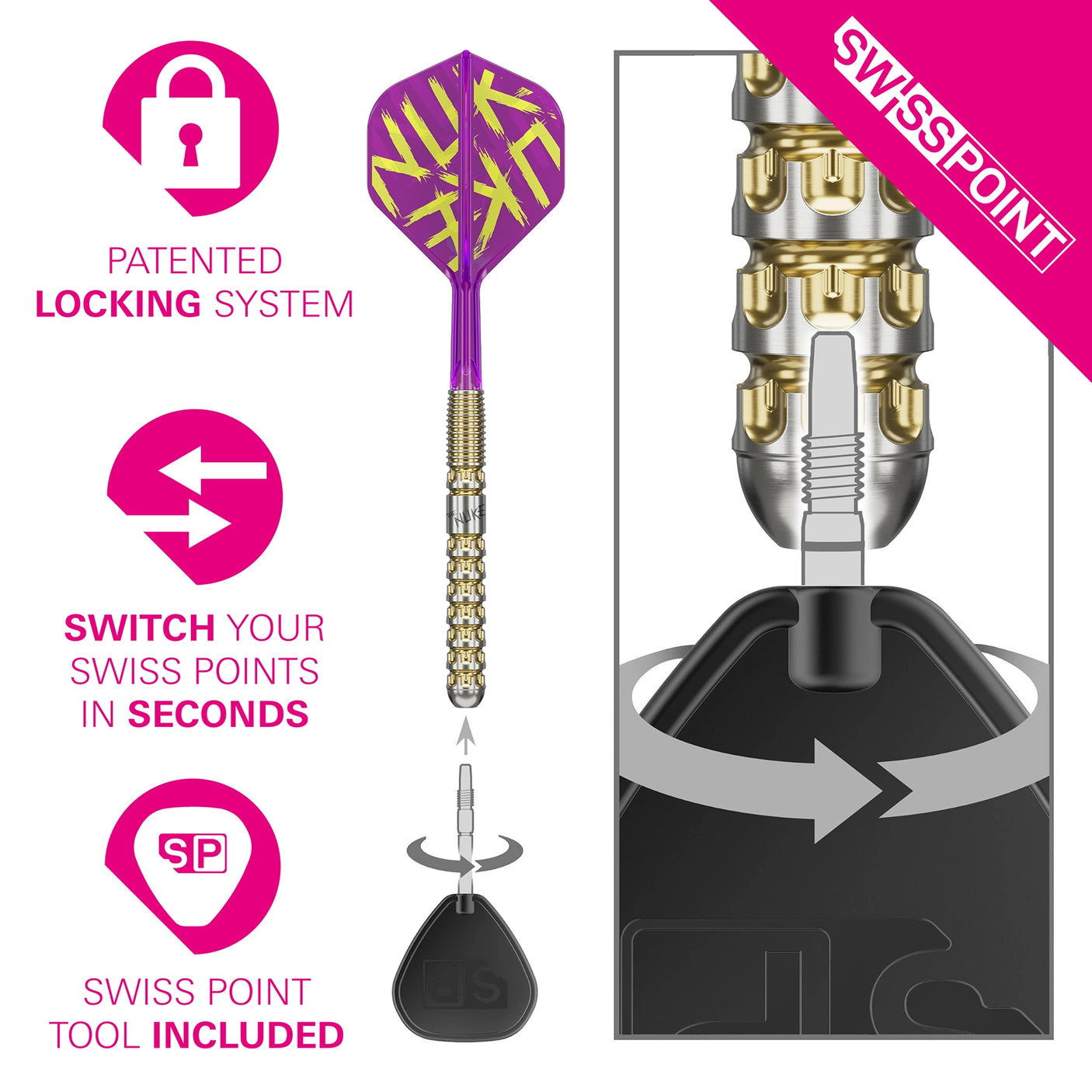 Target Darts Luke Littler G1 Prodigy SP 90% Tungsten Steel Tip Darts