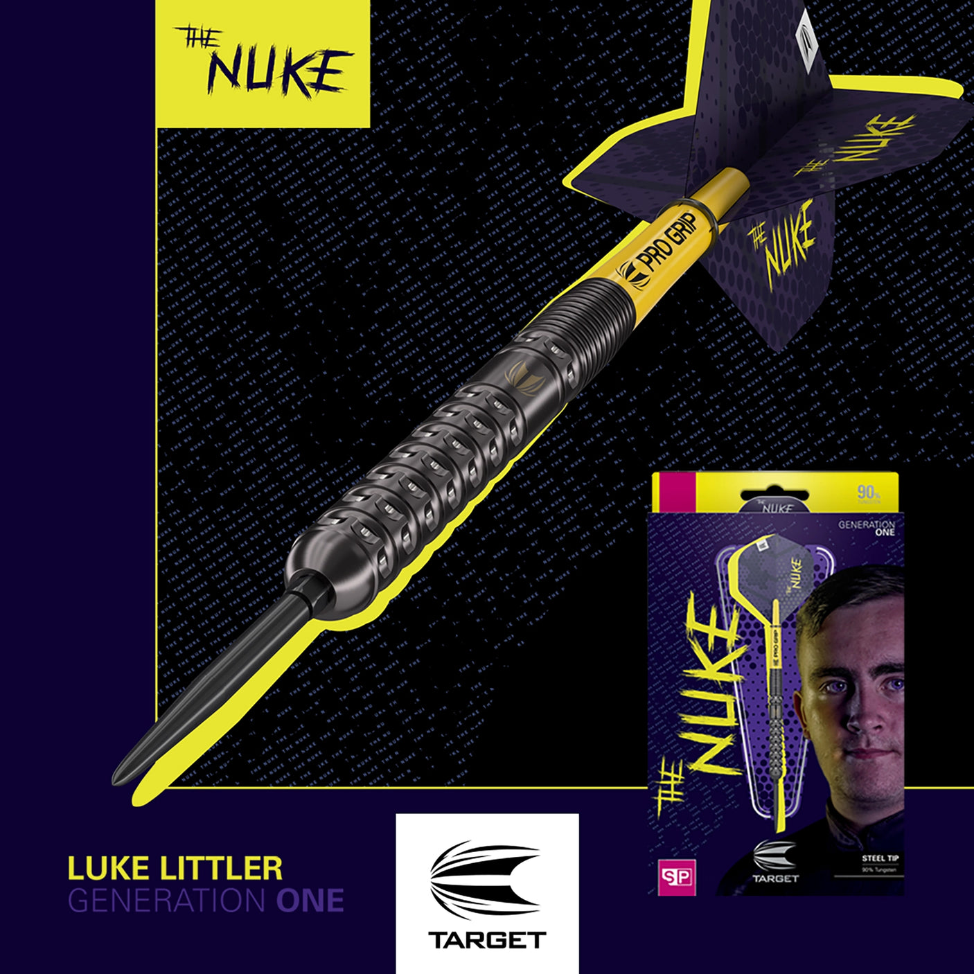 Target Darts Luke Littler Gen 1 SP 90% Tungsten Steel Tip Darts