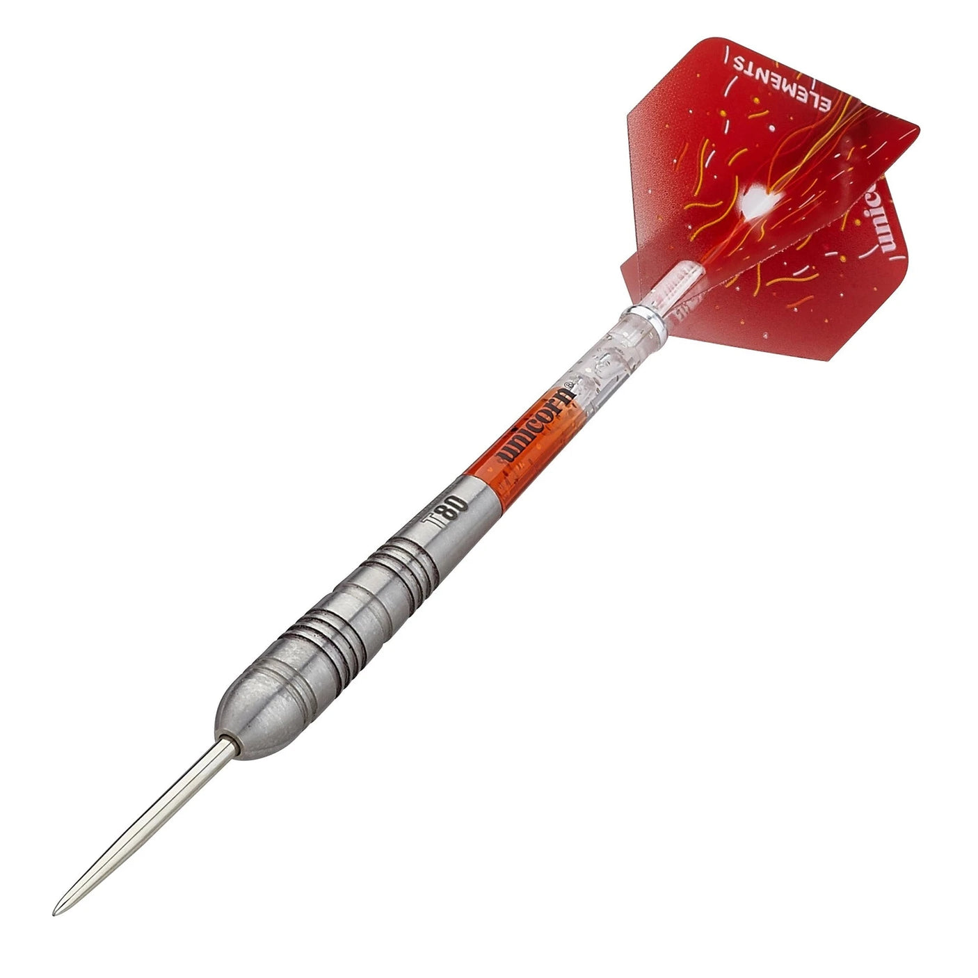 Unicorn Striker Type 4 Steel Tip Darts on Angle View