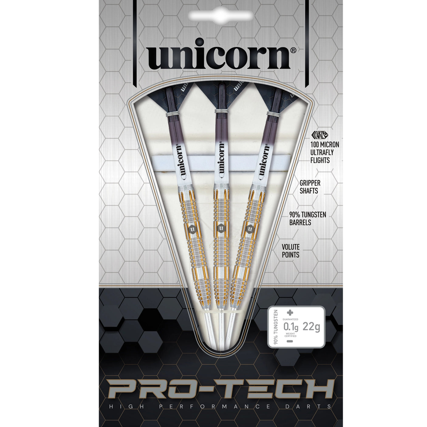 Unicorn Pro-Tech Style 4 Steel Tip Dart - 90% Tungsten Box View