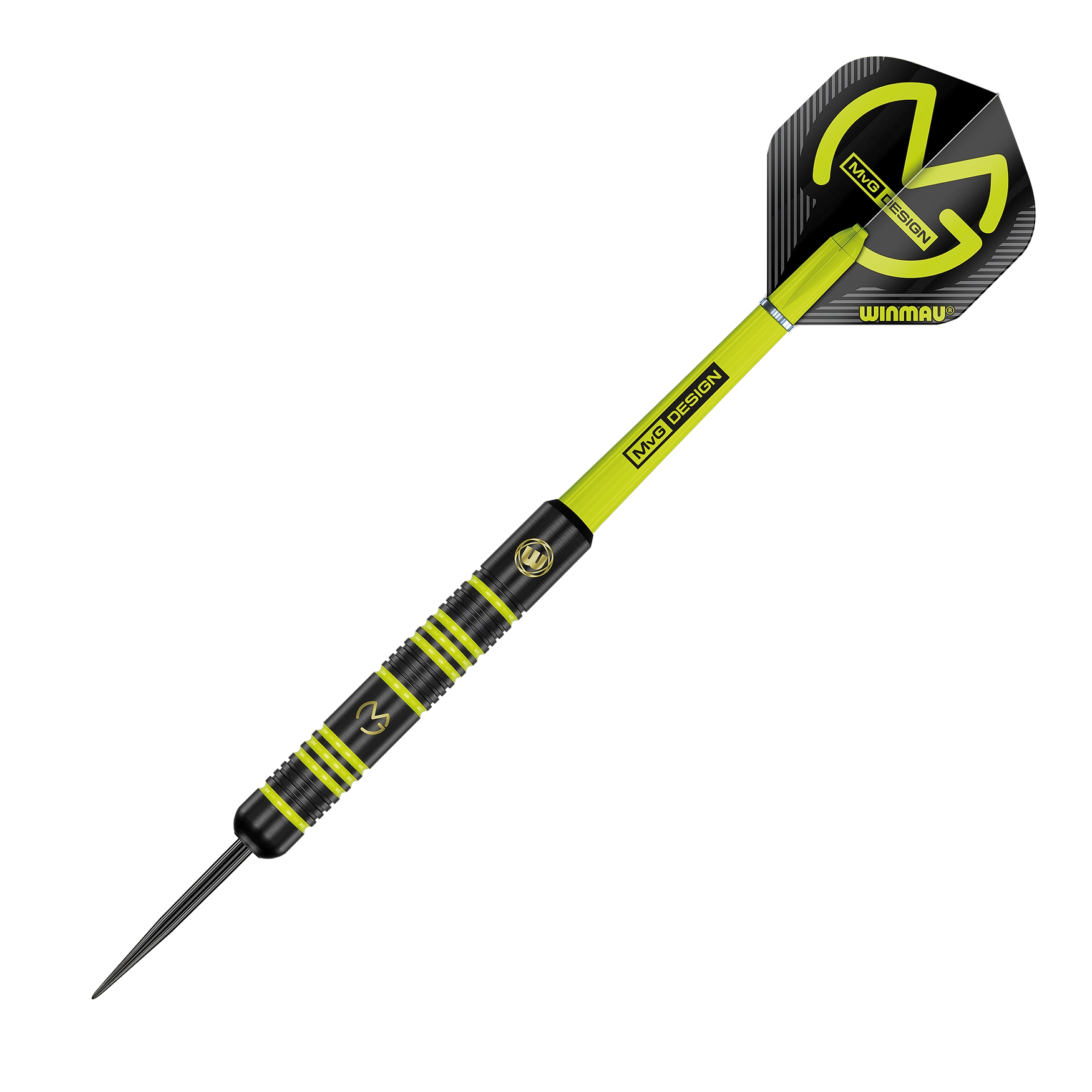 Jeu De Fléchettes Professionnelles WINMAU Michael Van Gerwen MvG Ambition - Laiton, 18g, Avec Ailettes Et Tiges - 4