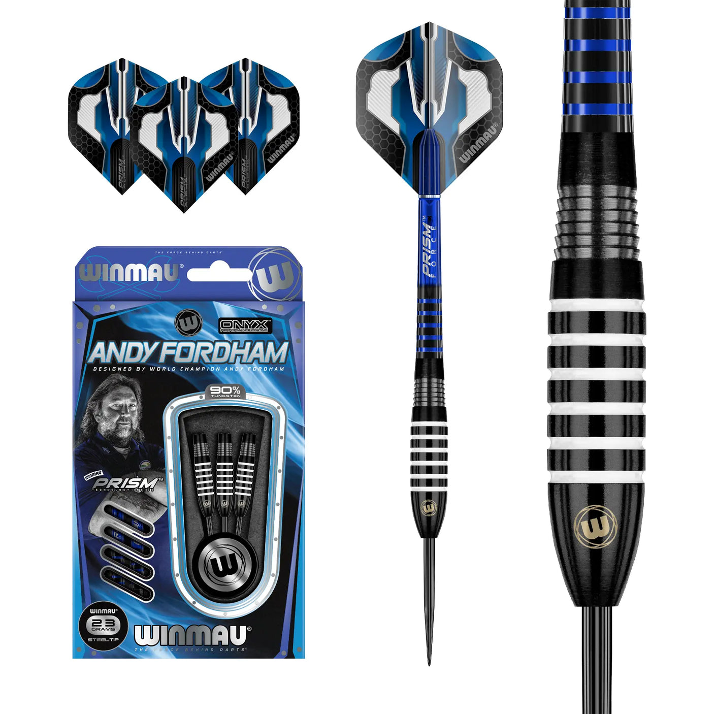 Winmau Andy Fordham 90 Gram Tungsten Dart package view
