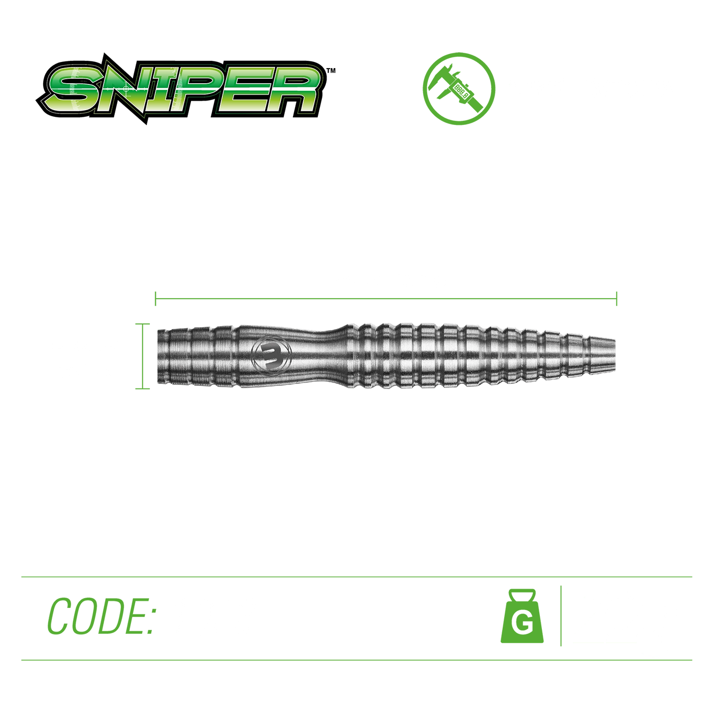 Winmau Sniper Style 2 90% Tungsten Steel Tip Darts