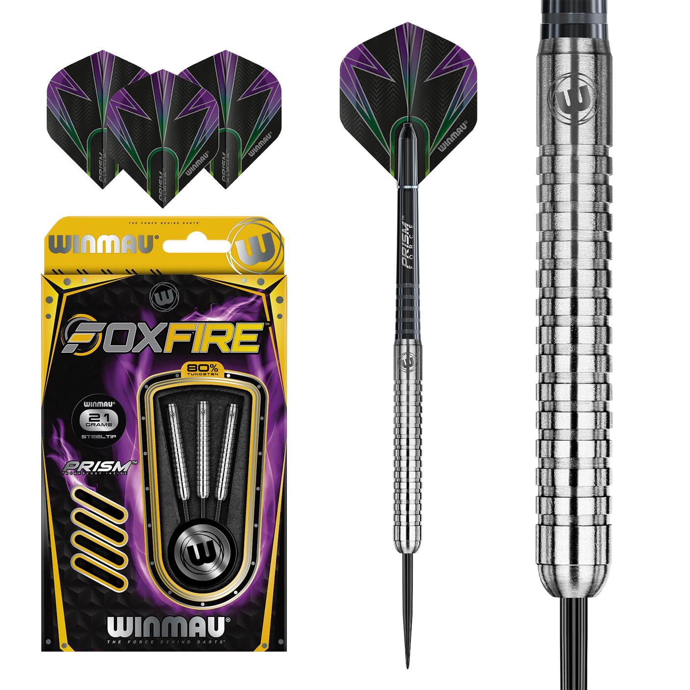 Winmau Foxfire 80% Tungsten Steel Tip Darts