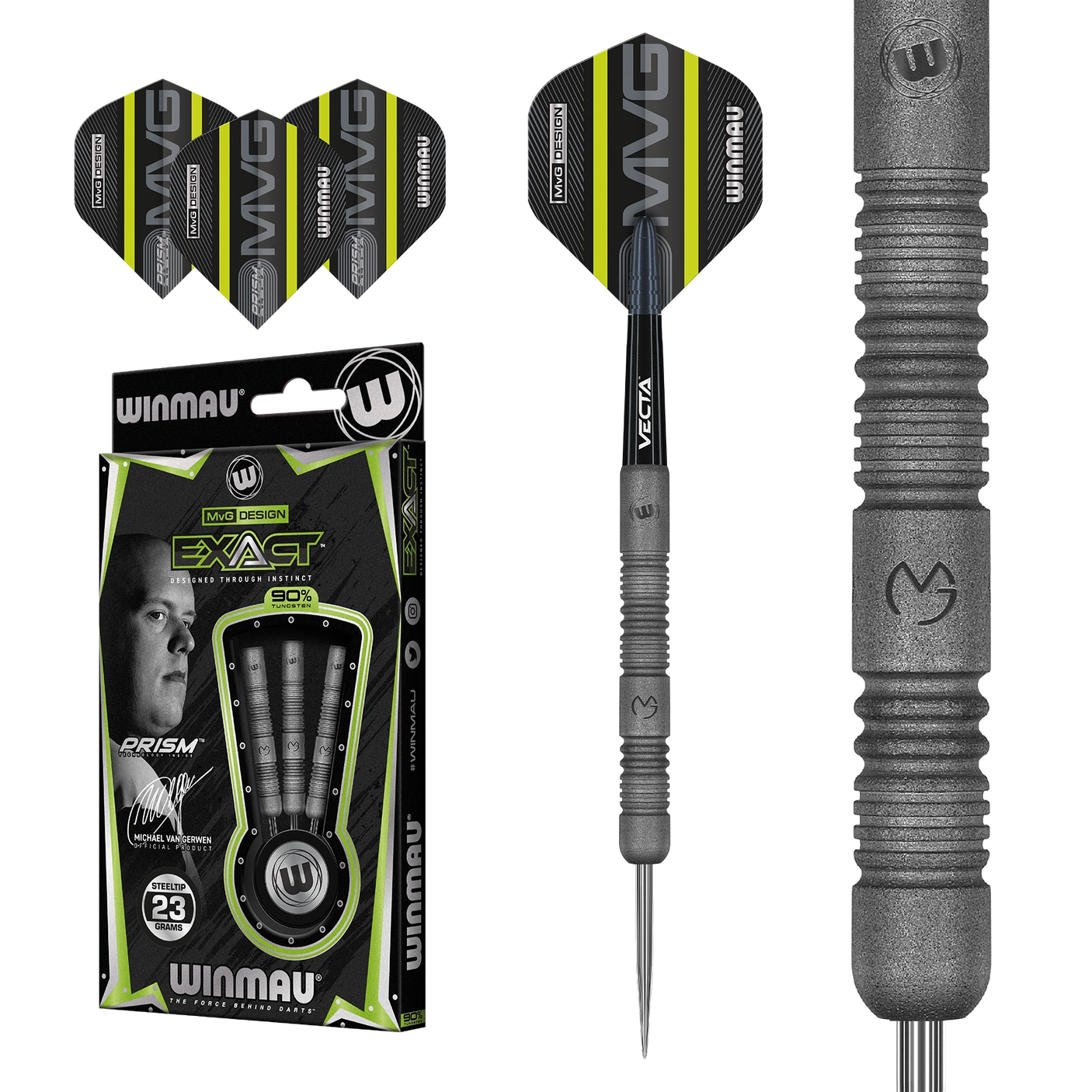 Winmau MvG Exact 90% Tungsten Steel Tip Darts