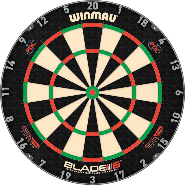 Winmau Blade 6 Triple Core Dartboard Full View