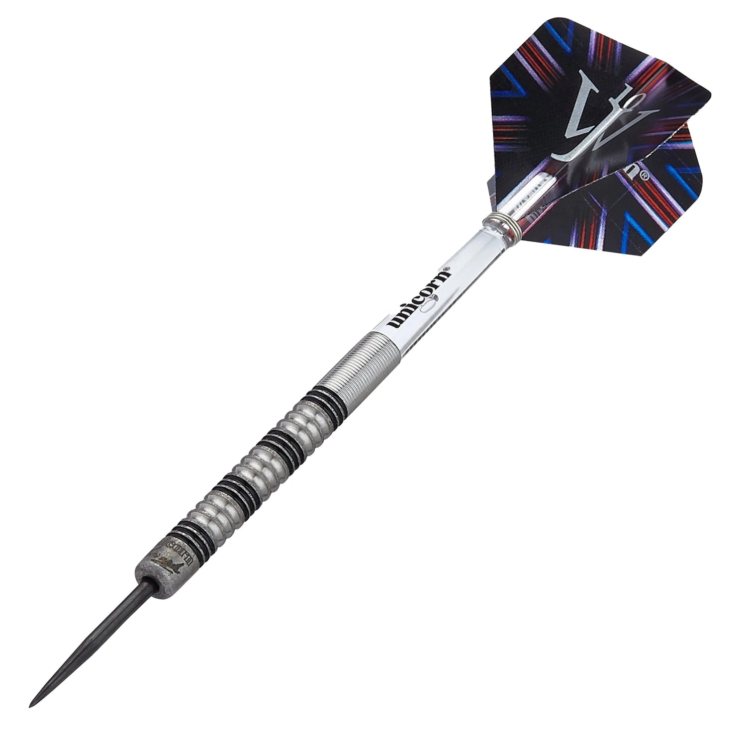 Unicorn James Wade Premier 90% Tungsten Steel Tip Darts On Angle ViewUnicorn James Wade Premier 90% Tungsten Steel Tip Darts On Angle View