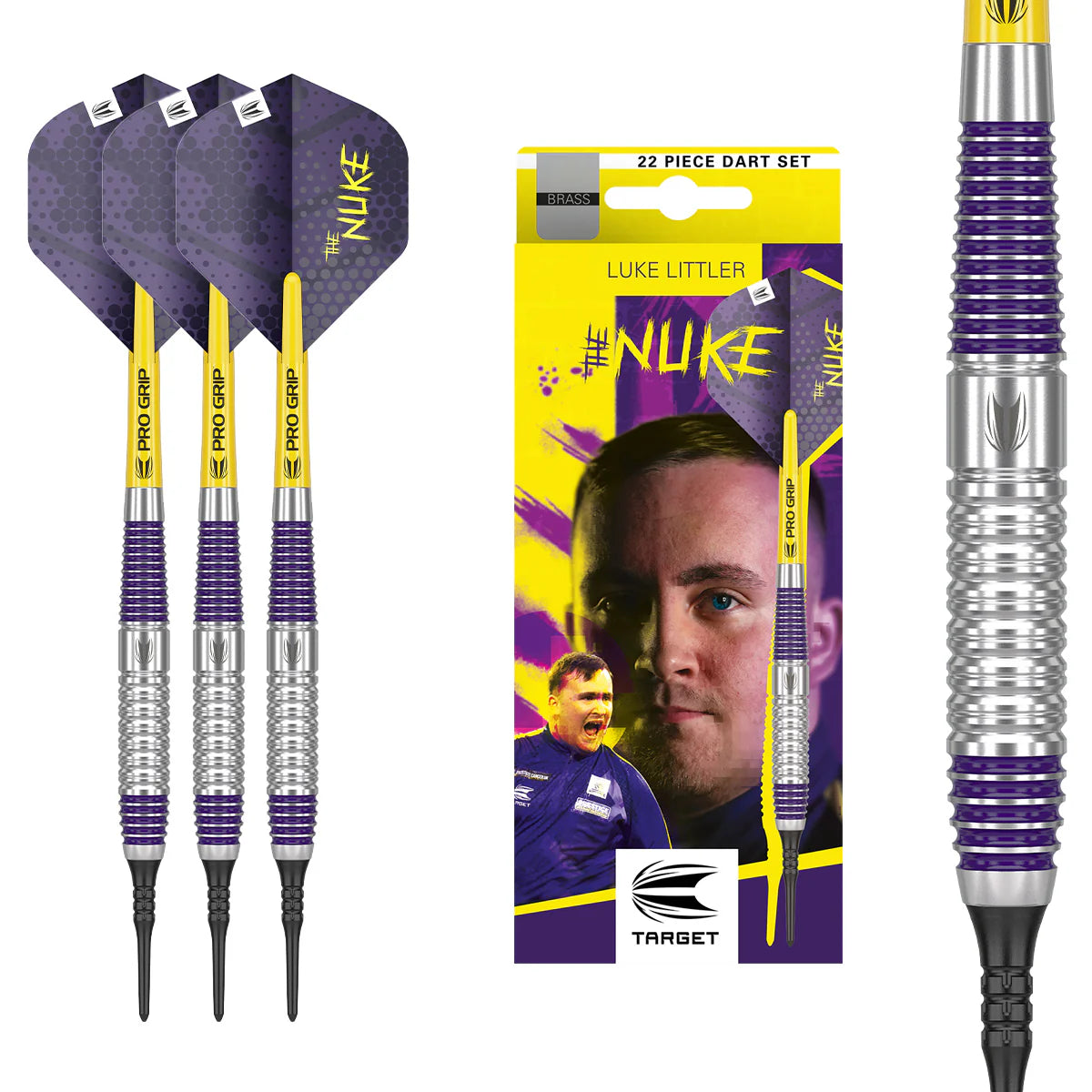 Luke Littler Brass Steel Tip Darts By Target