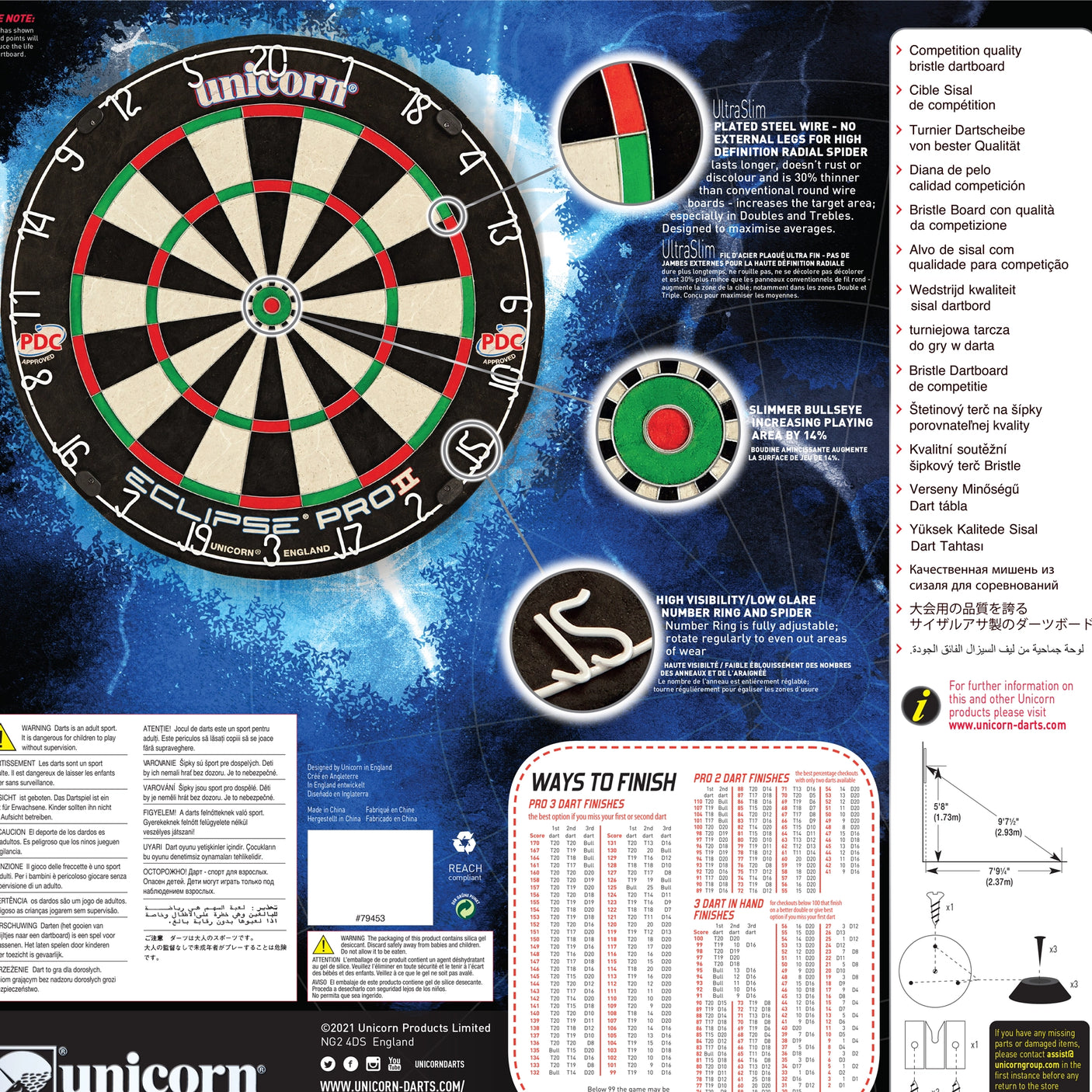 Unicorn Eclipse Pro2 Dartboard Box View