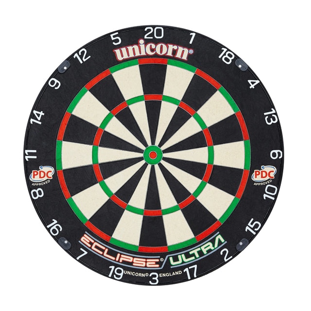 Unicorn Eclipse Ultra Bristle Dartboard - With Unilock Full View