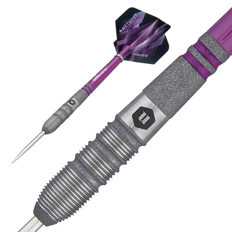 Unicorn Amethyst 3 90% Tungsten Steel Tip Darts Barrel View