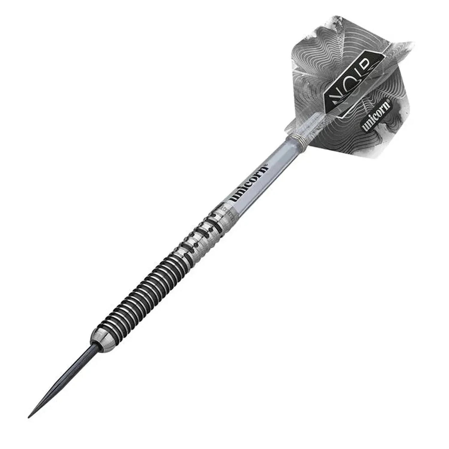 Unicorn Gary Anderson World Champion Phase 5 Deluxe Noir 90% Tungsten Steel Tip Darts On Angle View