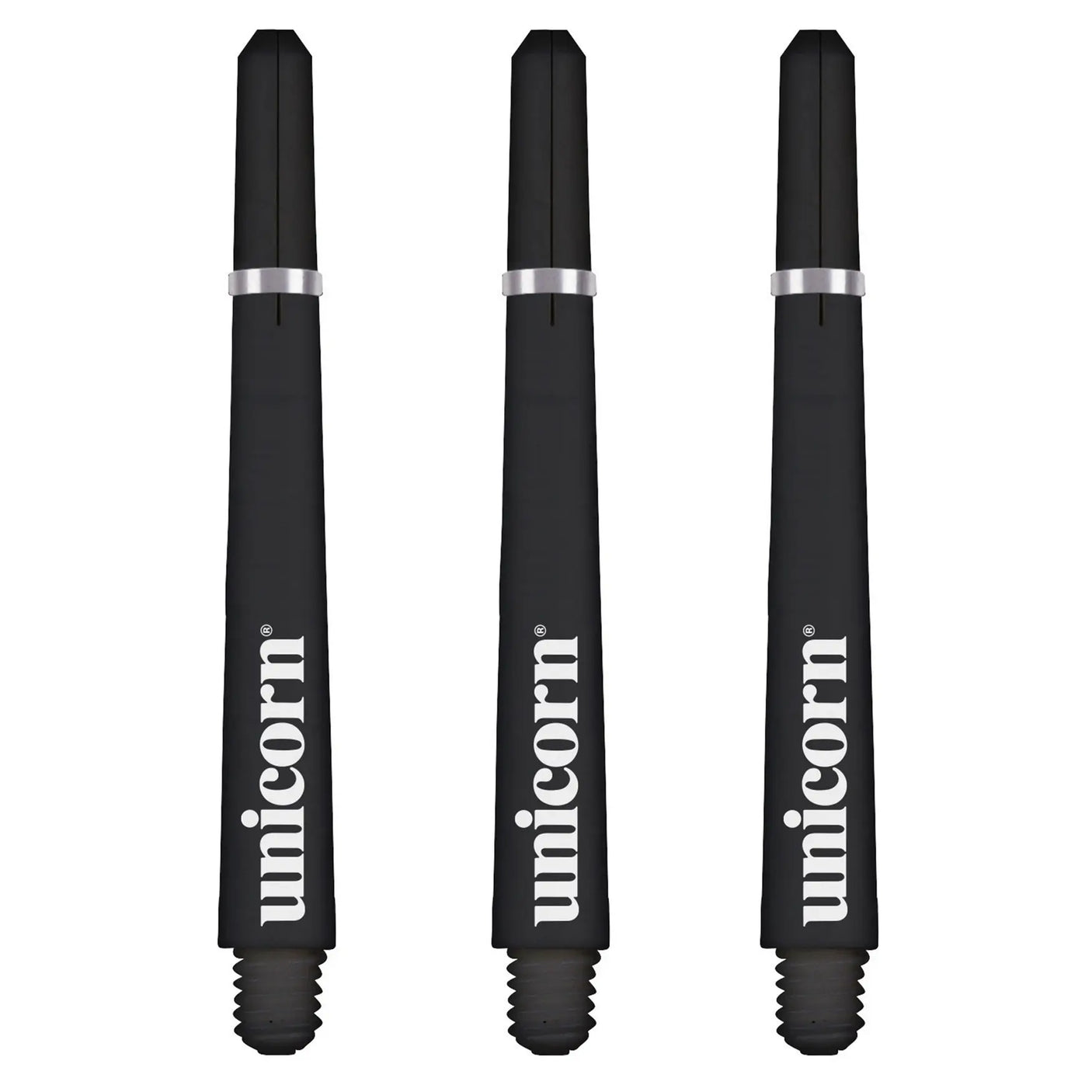 Unicorn Gripper 4 Darts Shafts Three in Black