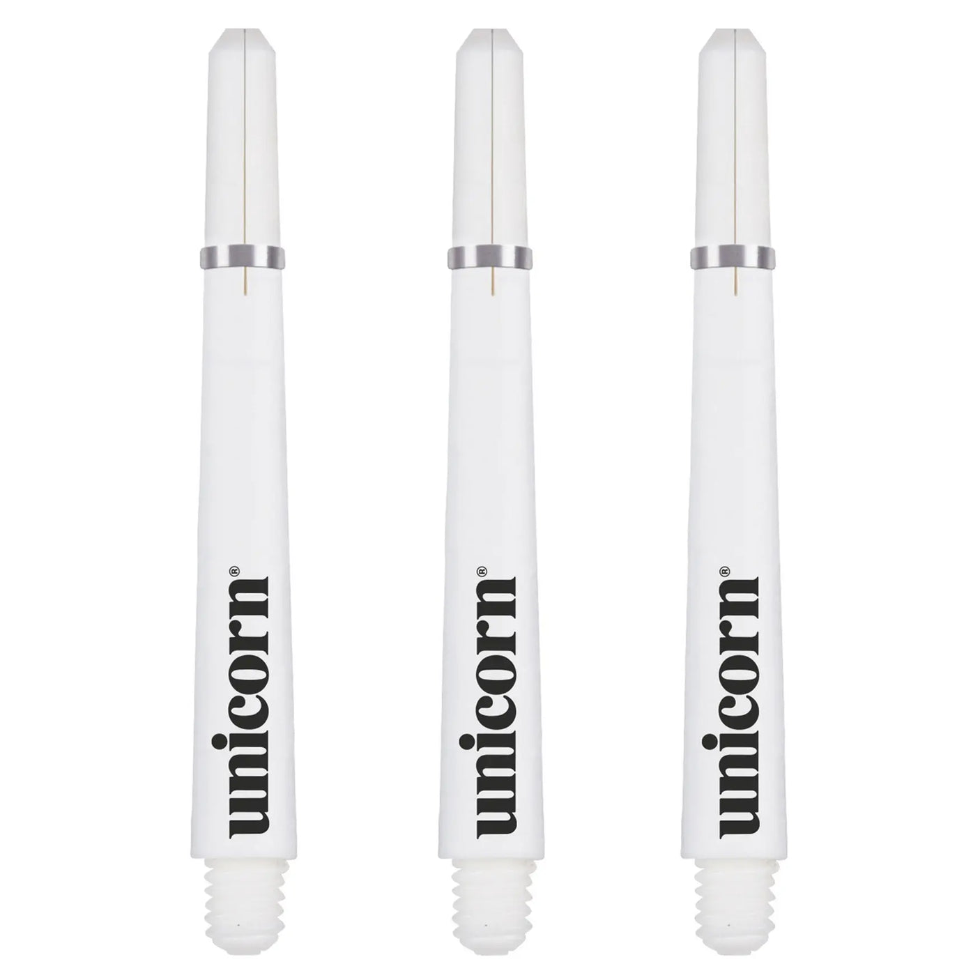 Unicorn Gripper 4 Darts Shafts Three in White
