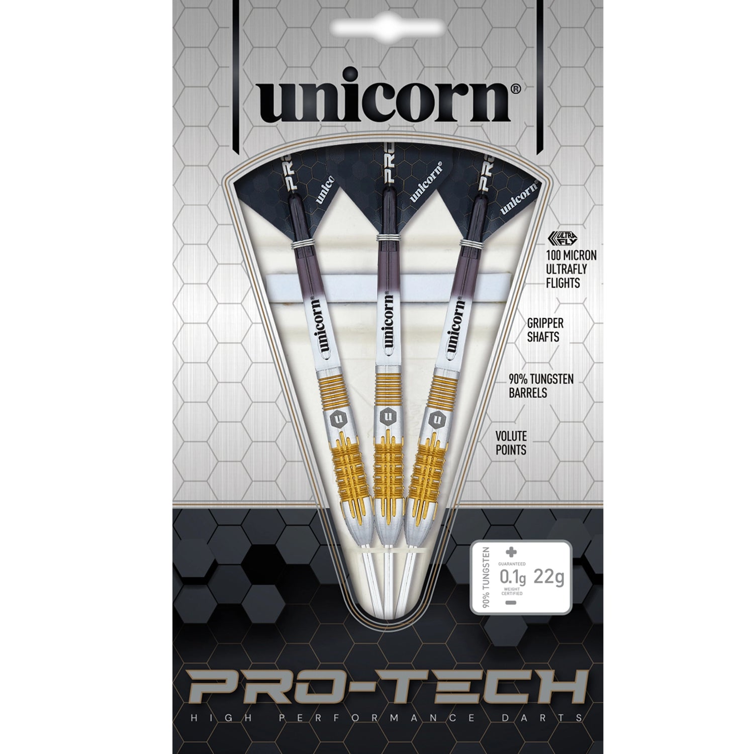 Unicorn Pro-Tech Style 1 Steel Tip Dart - 90% Tungsten Box View
