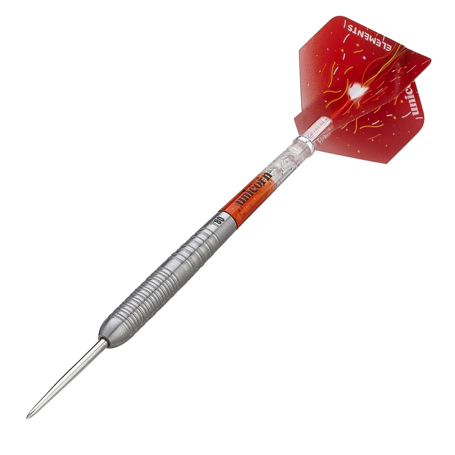 Unicorn Striker Type 6 Steel Tip Darts On Angle View