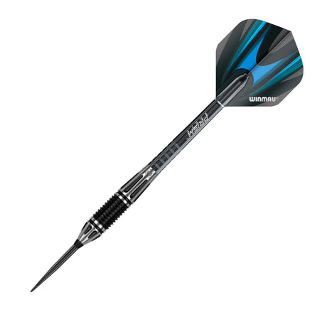 Winmau Majestic 90% Tungsten Steel Tip Darts On Angle View