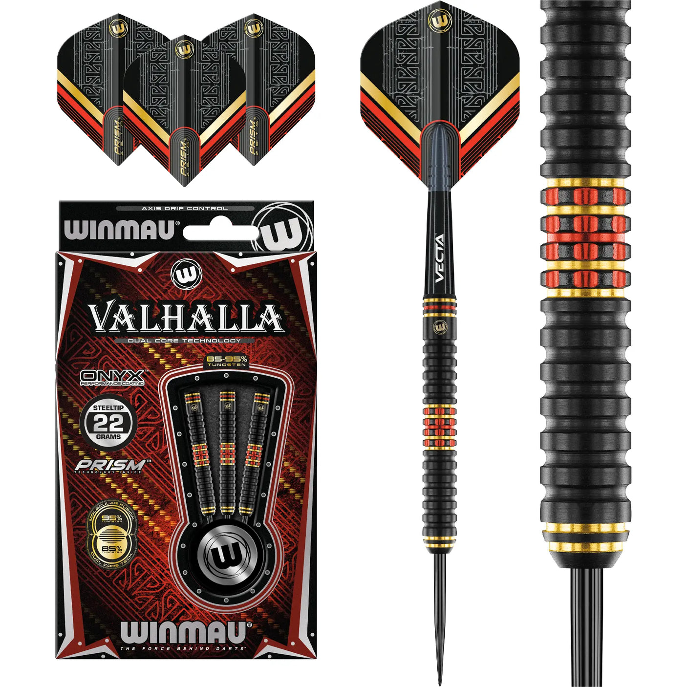 Winmau Valhalla 95%/85% Tungsten Dual Core Steel Tip Dart Collection View